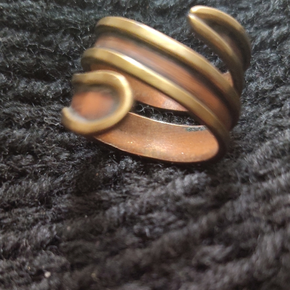 Unique Bronze Spiral Ring